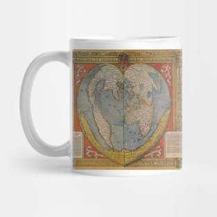 Antique Heart Shaped Map by Oronce Fine of the Dauphine, 1534 Mug